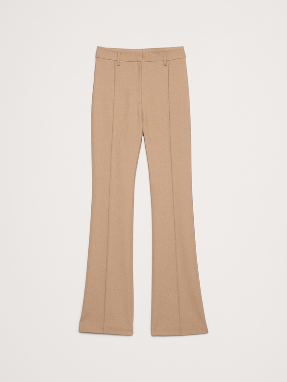 Pantalon ultra-étroit à taille haute en flanelle
