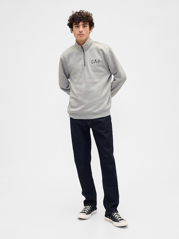 Relaxed Gap Logo Quarter-Zip Sweatshirt