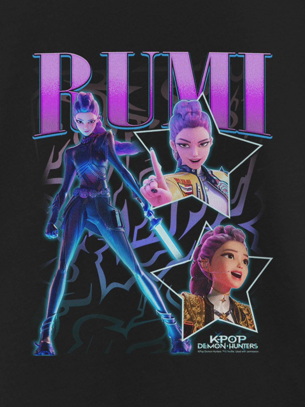 Image 2 of 4, K-Pop Demon Hunters Y2K Rumi Graphic T-Shirt for Girls