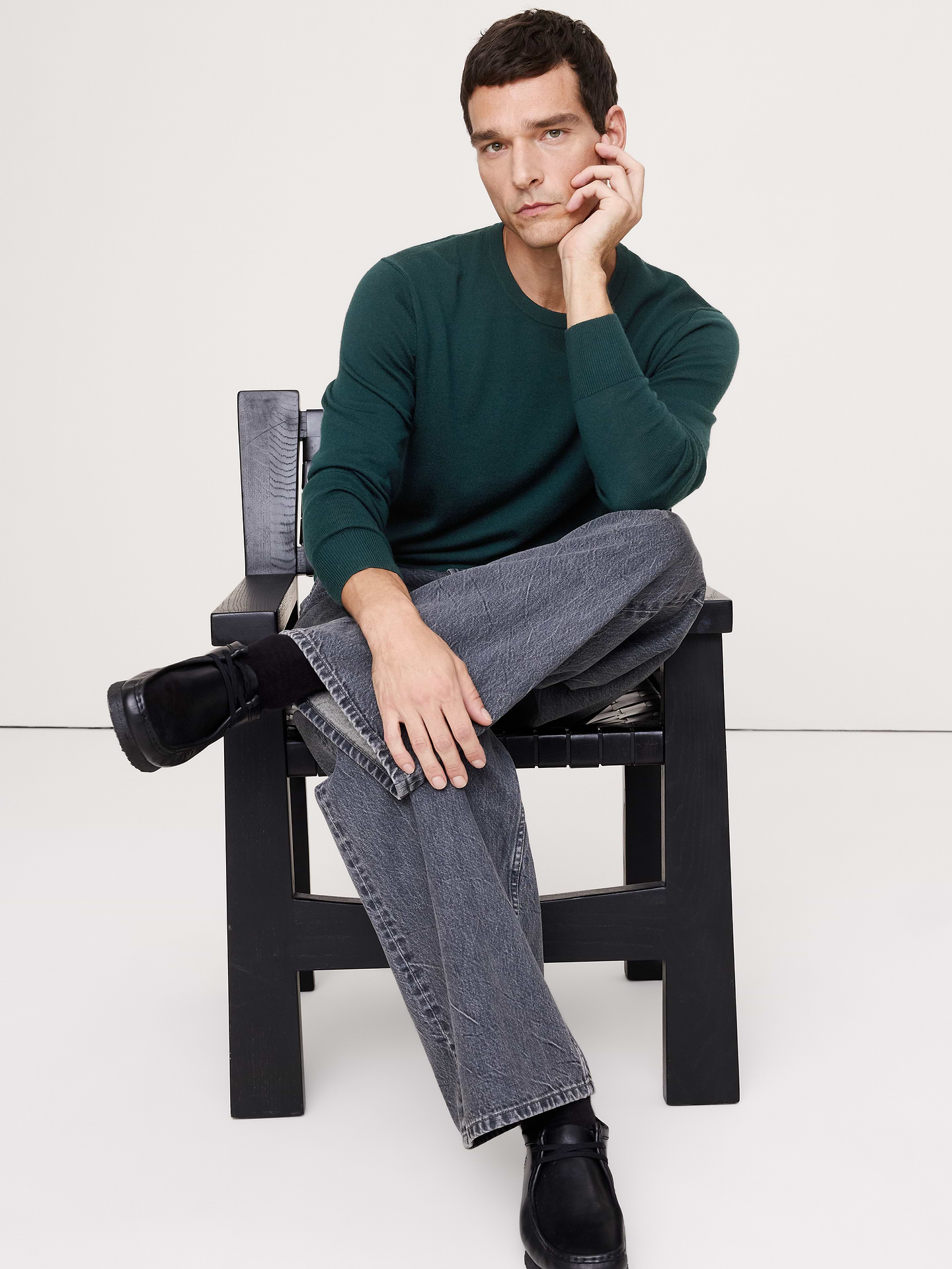 Image number 1 showing, Merino Crew-Neck Sweater