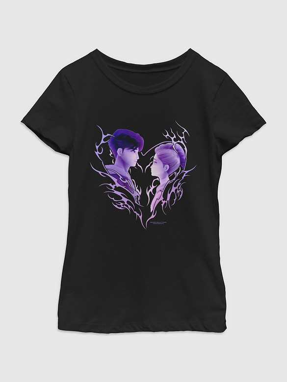 K-Pop Demon Hunters Braille Heart Strings Graphic T-Shirt for Girls