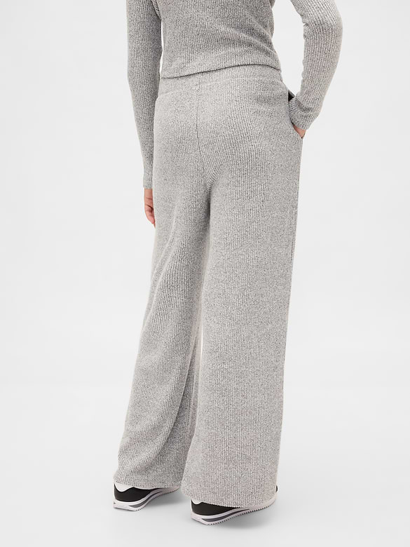Kids Softspun Rib Wide-Leg Pants