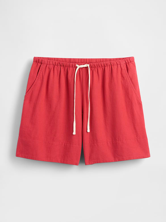6" Linen-Blend Easy Shorts