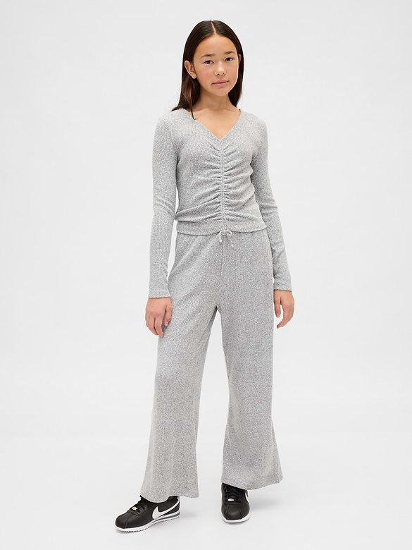 Kids Softspun Rib Ruched Top