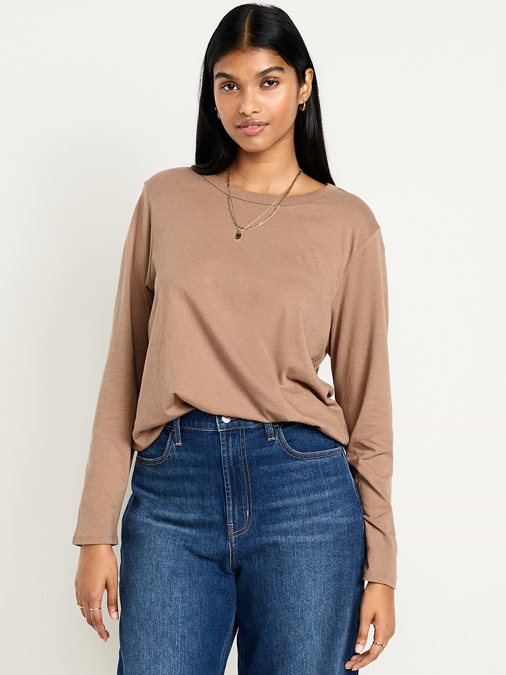 L'image numéro 5 présente T-shirt passe-partout à manches longues