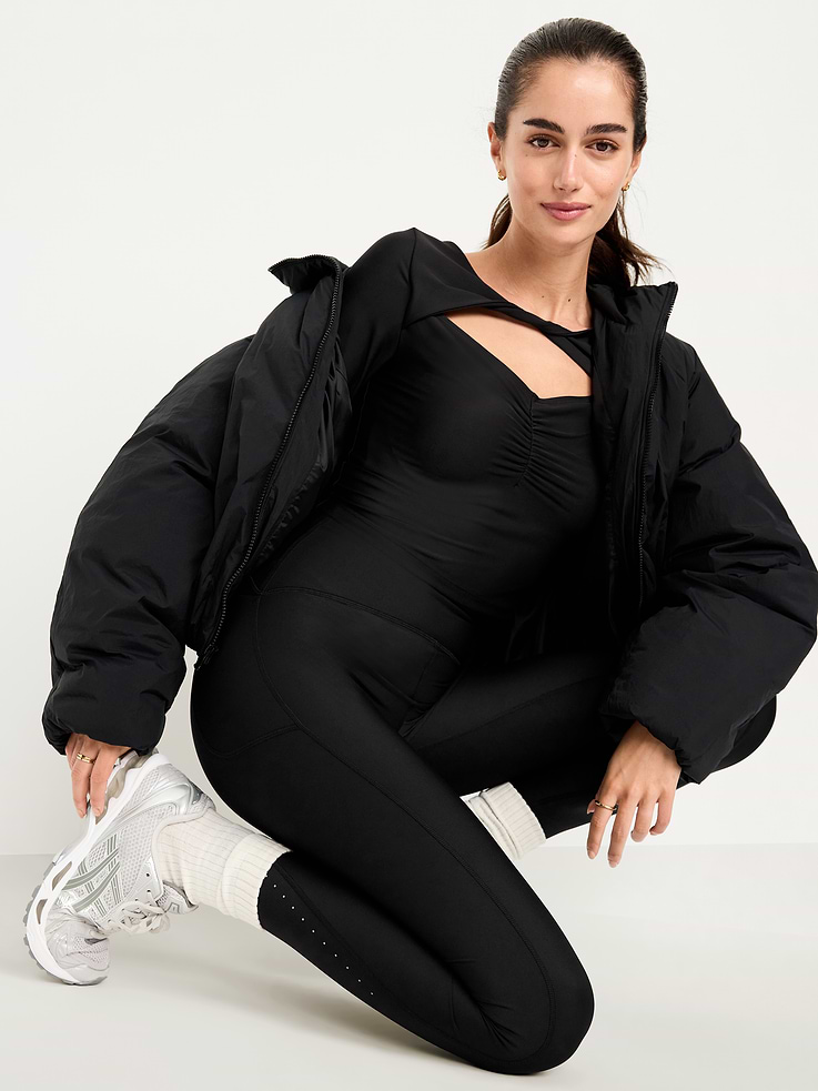 Image 3 of 8, PowerSoft Long-Sleeve Cut-Out Top