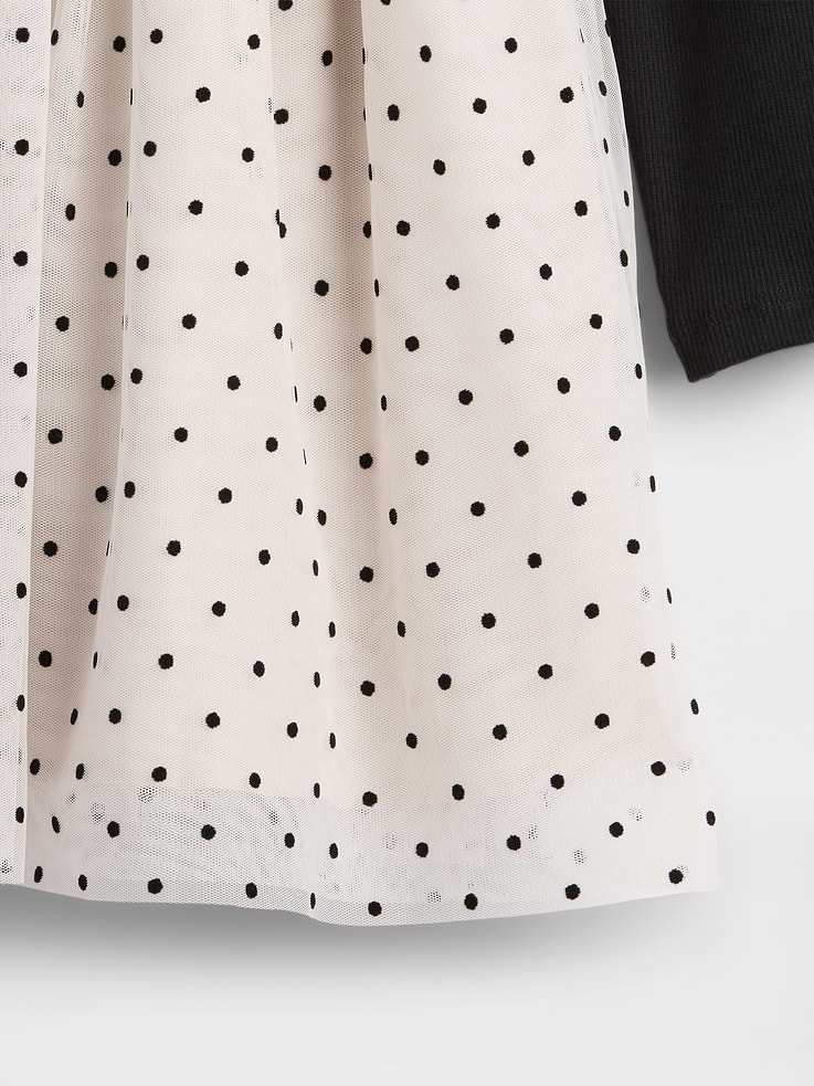 L'image numéro 4 présente Robe en matières mixtes pour Enfant