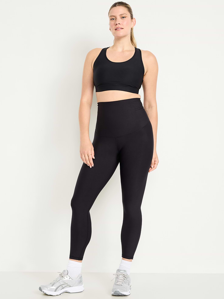 Image number 1 showing, Maternity PowerSoft Postpartum Support 7/8 Leggings