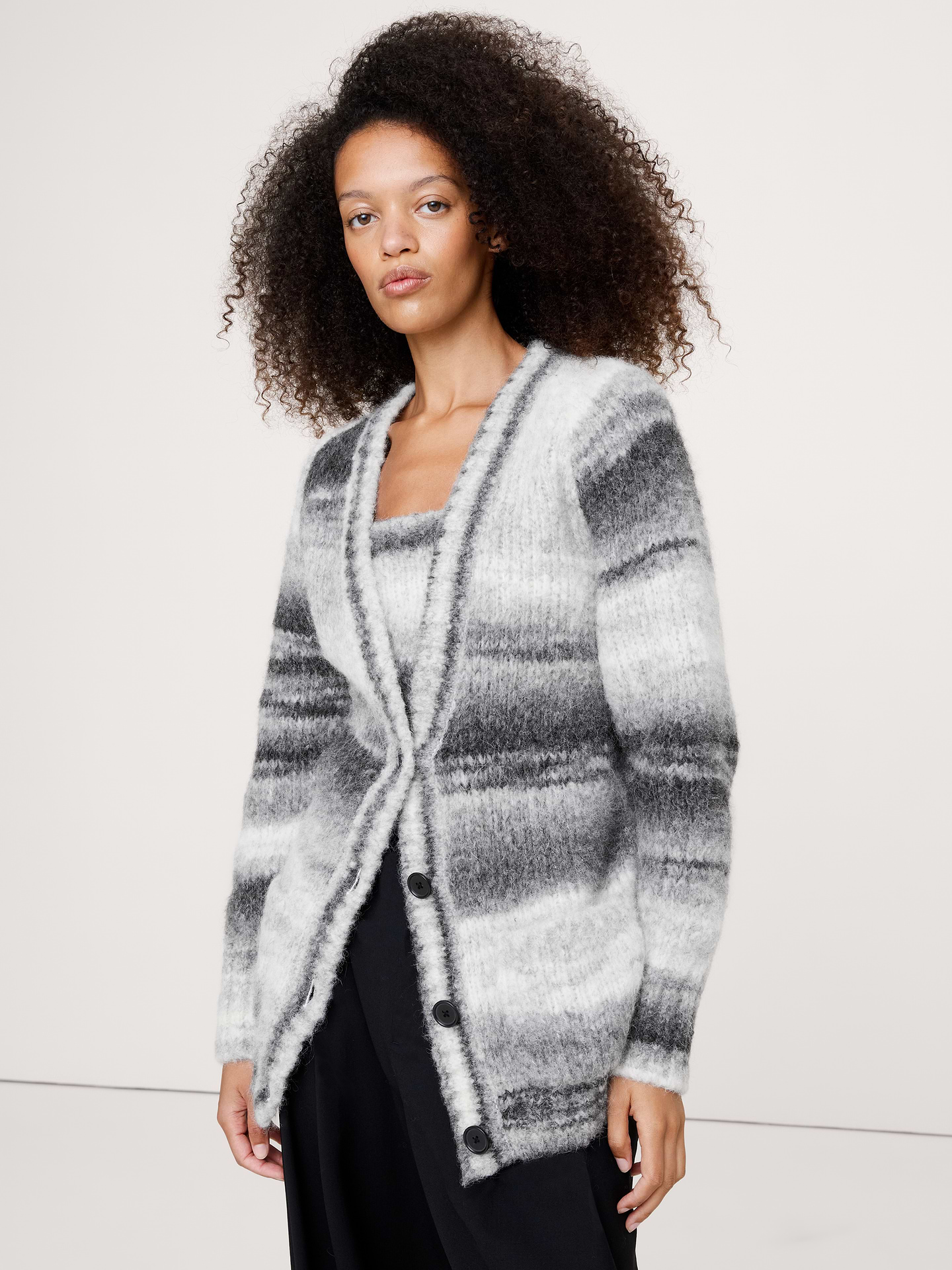 Image number 1 showing, Italian Alpaca-Blend Cardigan