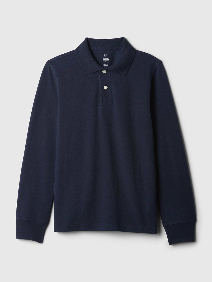 Image number 3 showing, Kids Organic Cotton Uniform Polo Shirt