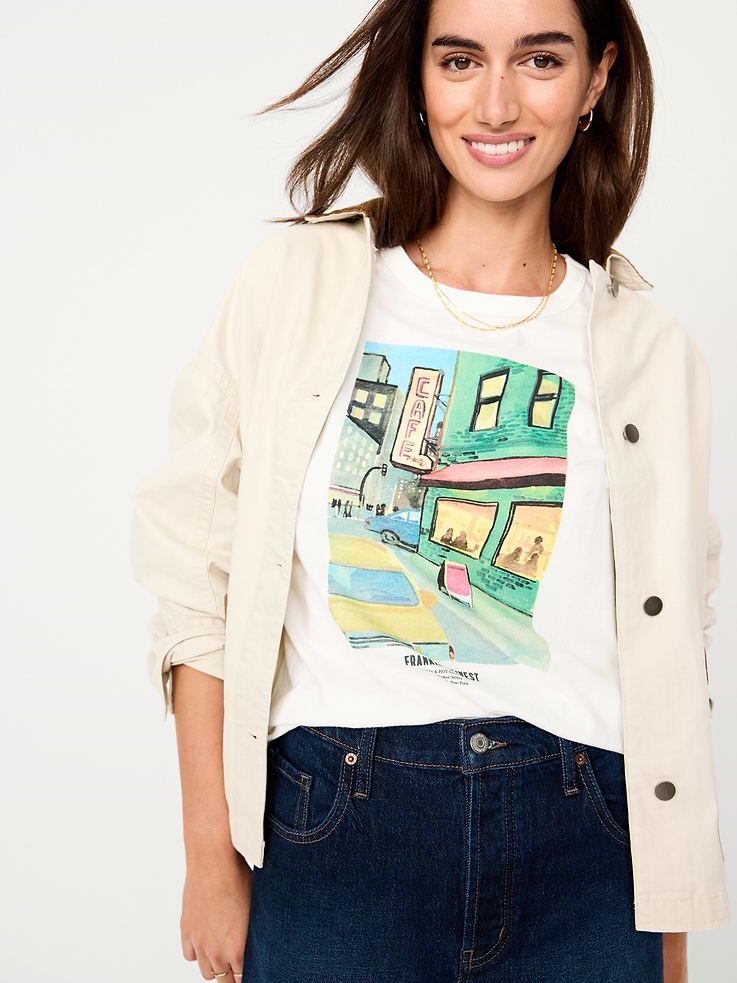 Image 3 of 9, EveryWear Crew-Neck Graphic T-Shirt