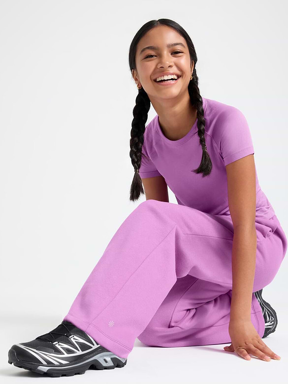 Athleta Girl All Day Wide Leg Fleece Pant