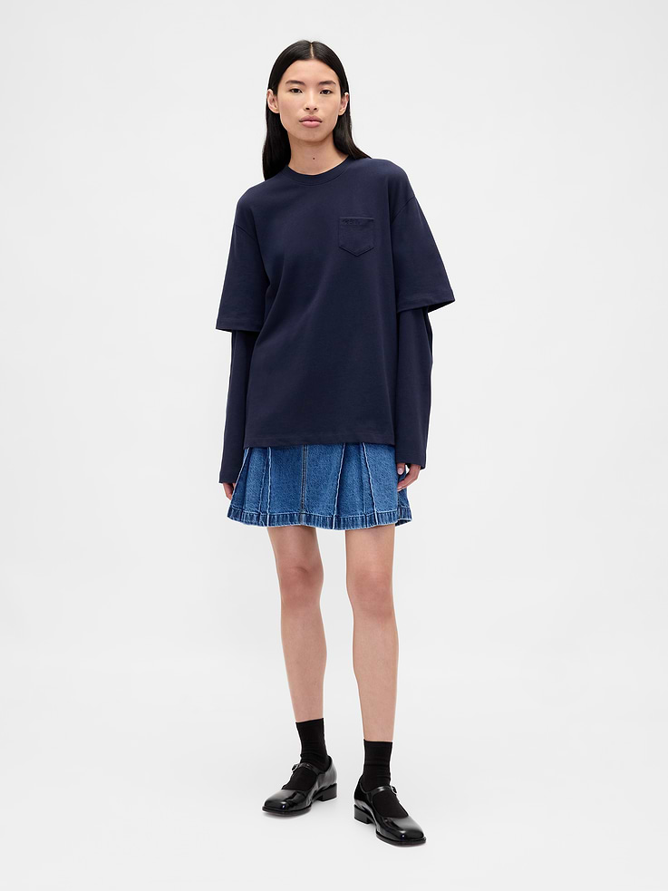 Image 2 of 2, Gap × Sandy Liang Adult Heavyweight Organic Cotton Layered T-Shirt
