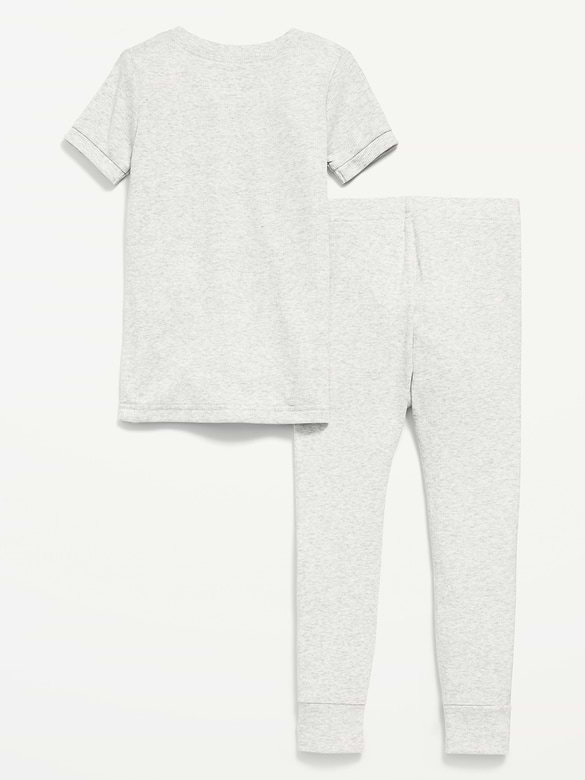 Snug-Fit Ribbed Pajama Set for Toddler & Baby