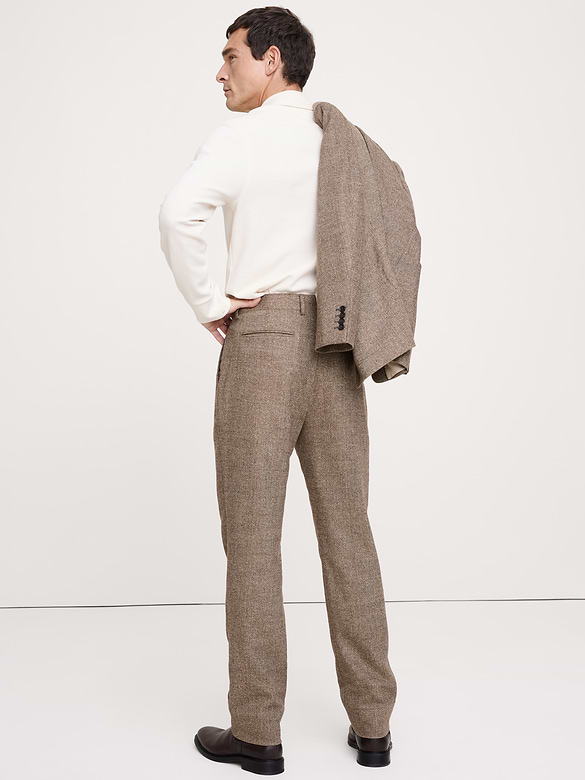 Italian Herringbone Suit Pant