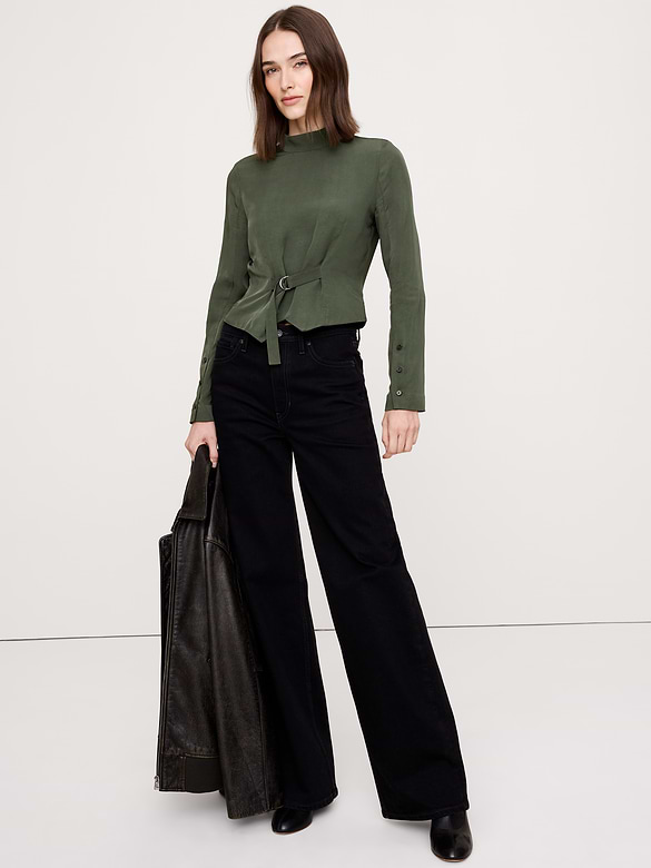 Drapey Mock-Neck Top