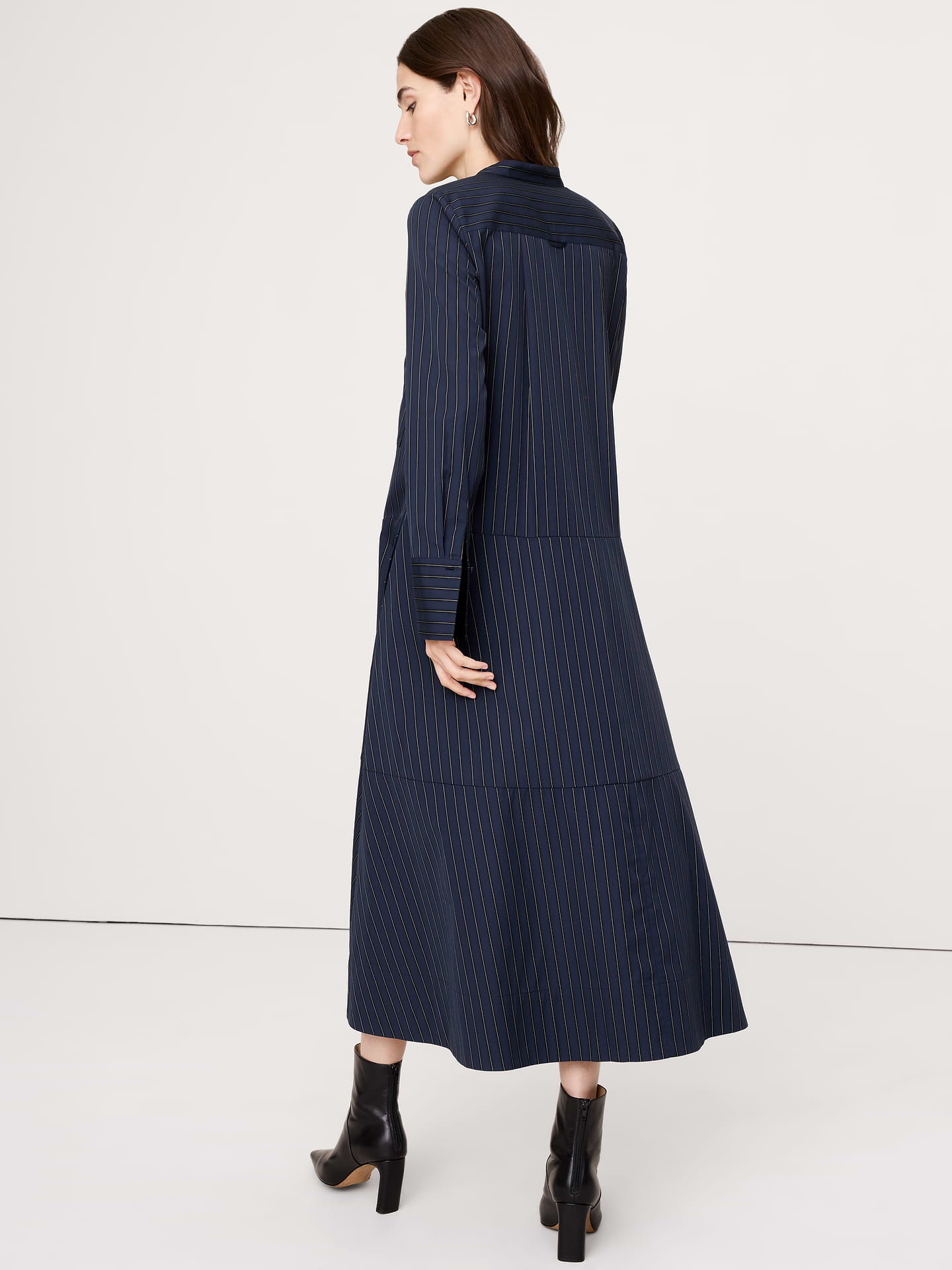 Image number 2 showing, Cotton Trapeze Shirt Dress