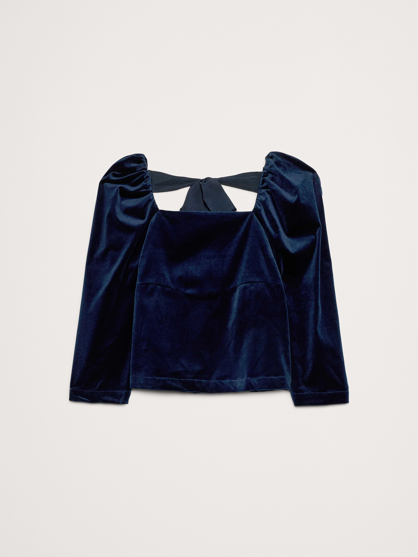 Image number 8 showing, Cotton Velvet Puff-Sleeve Top