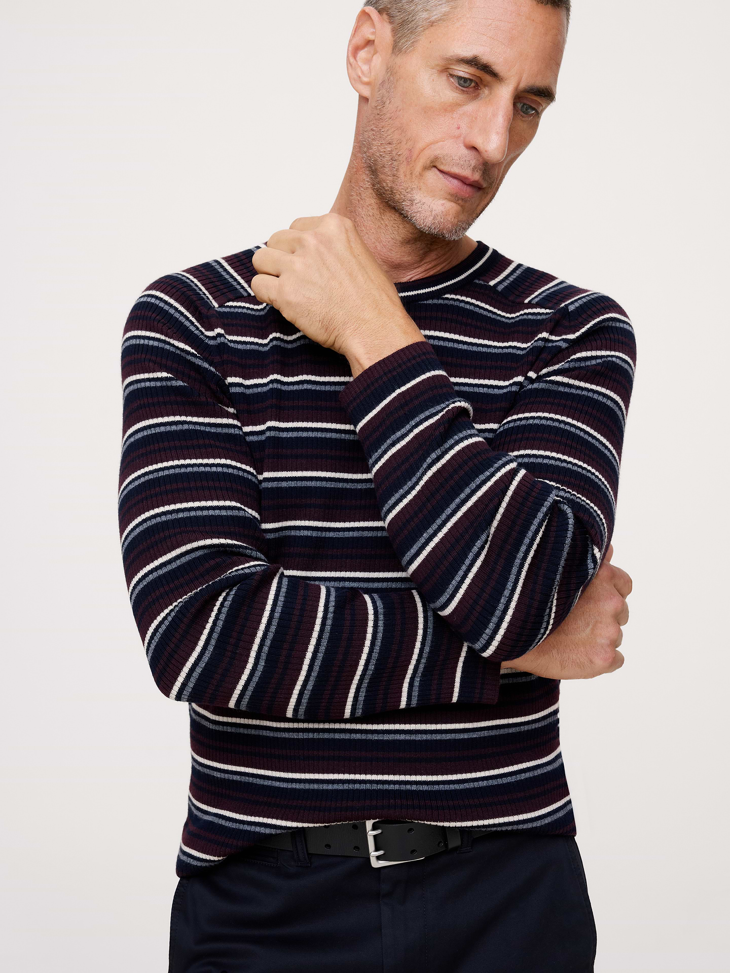 Image number 1 showing, Slim Merino Ribbed Sweater