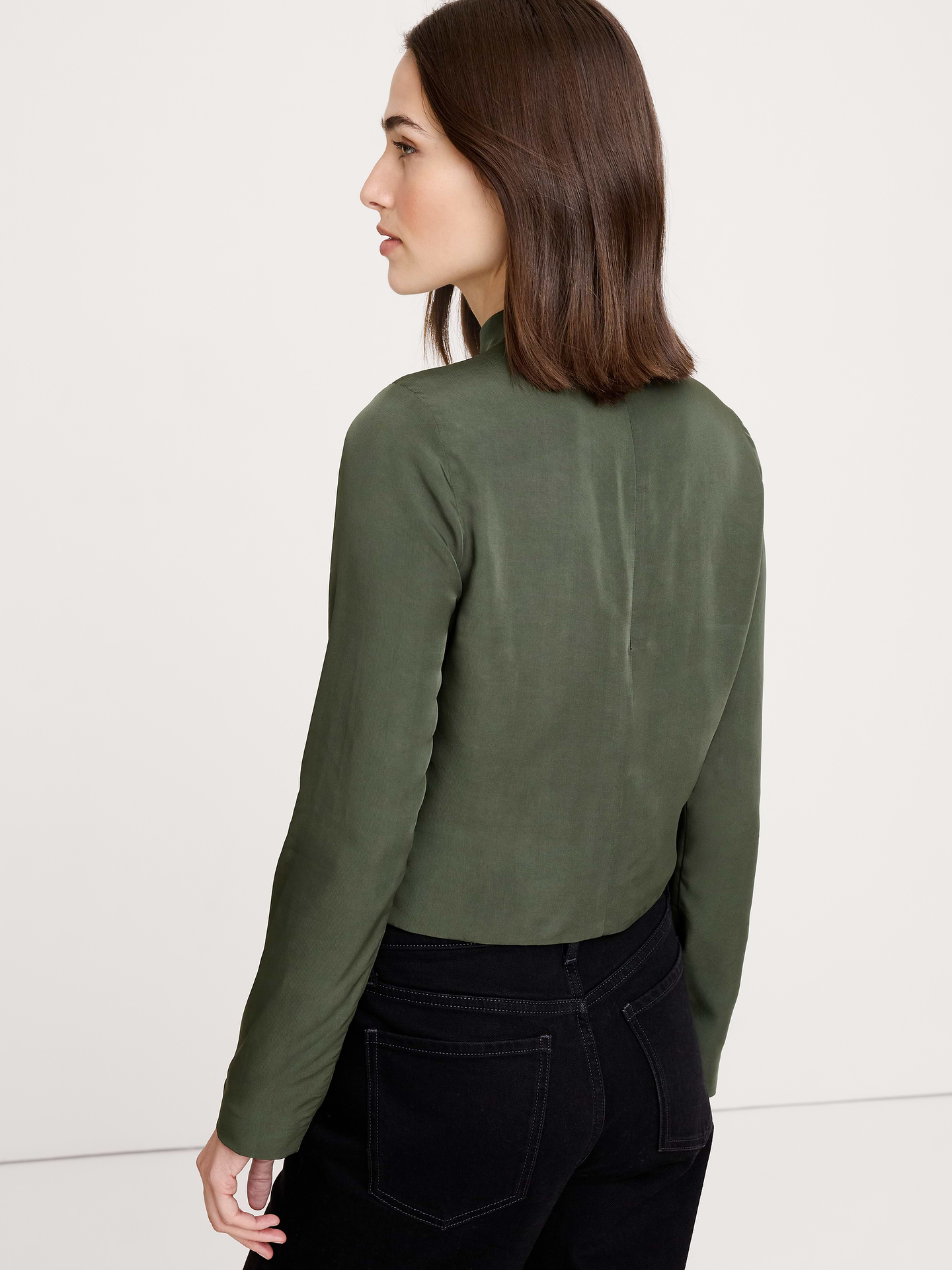 Image number 3 showing, Drapey Mock-Neck Top