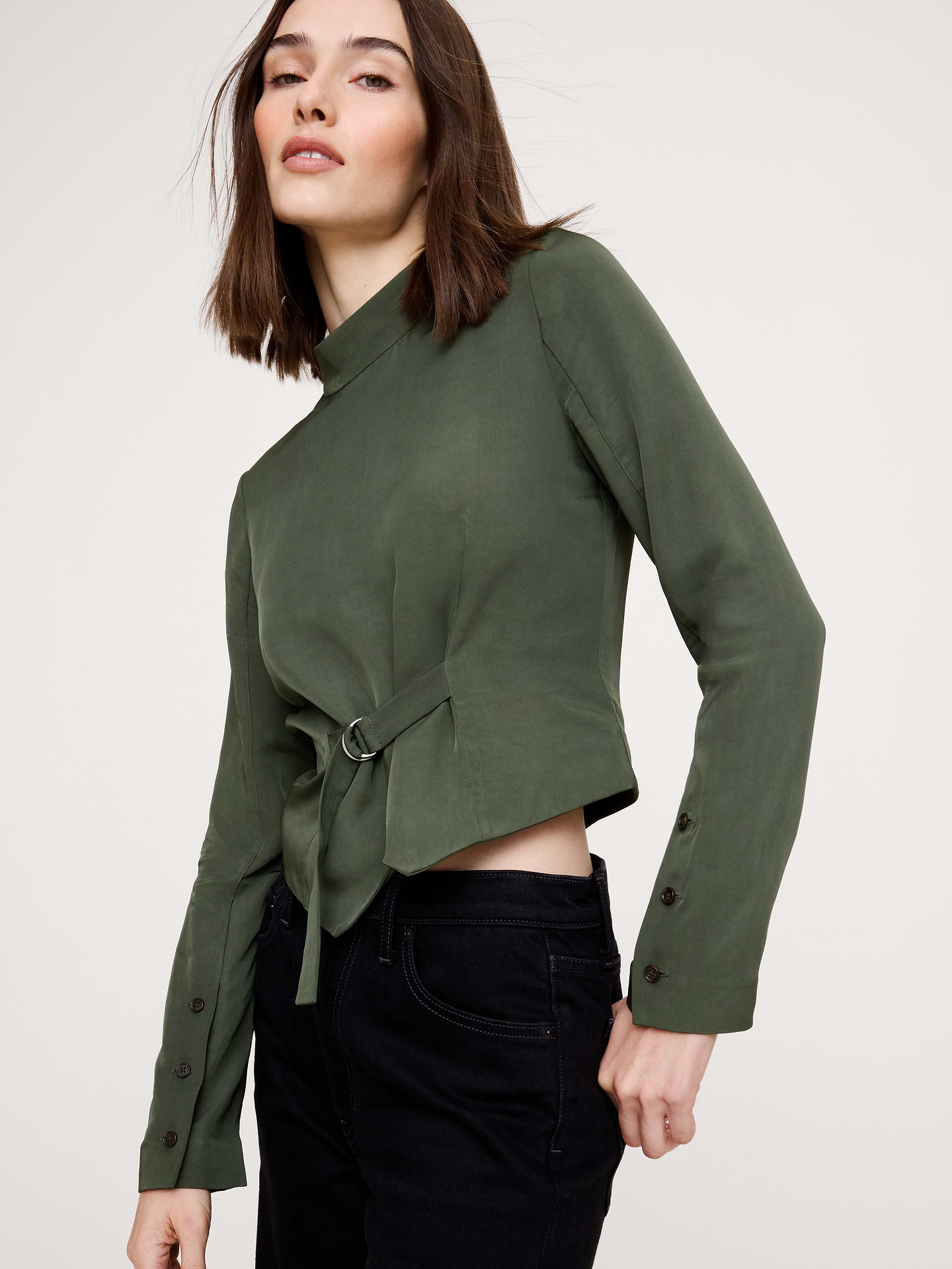 Image number 4 showing, Drapey Mock-Neck Top