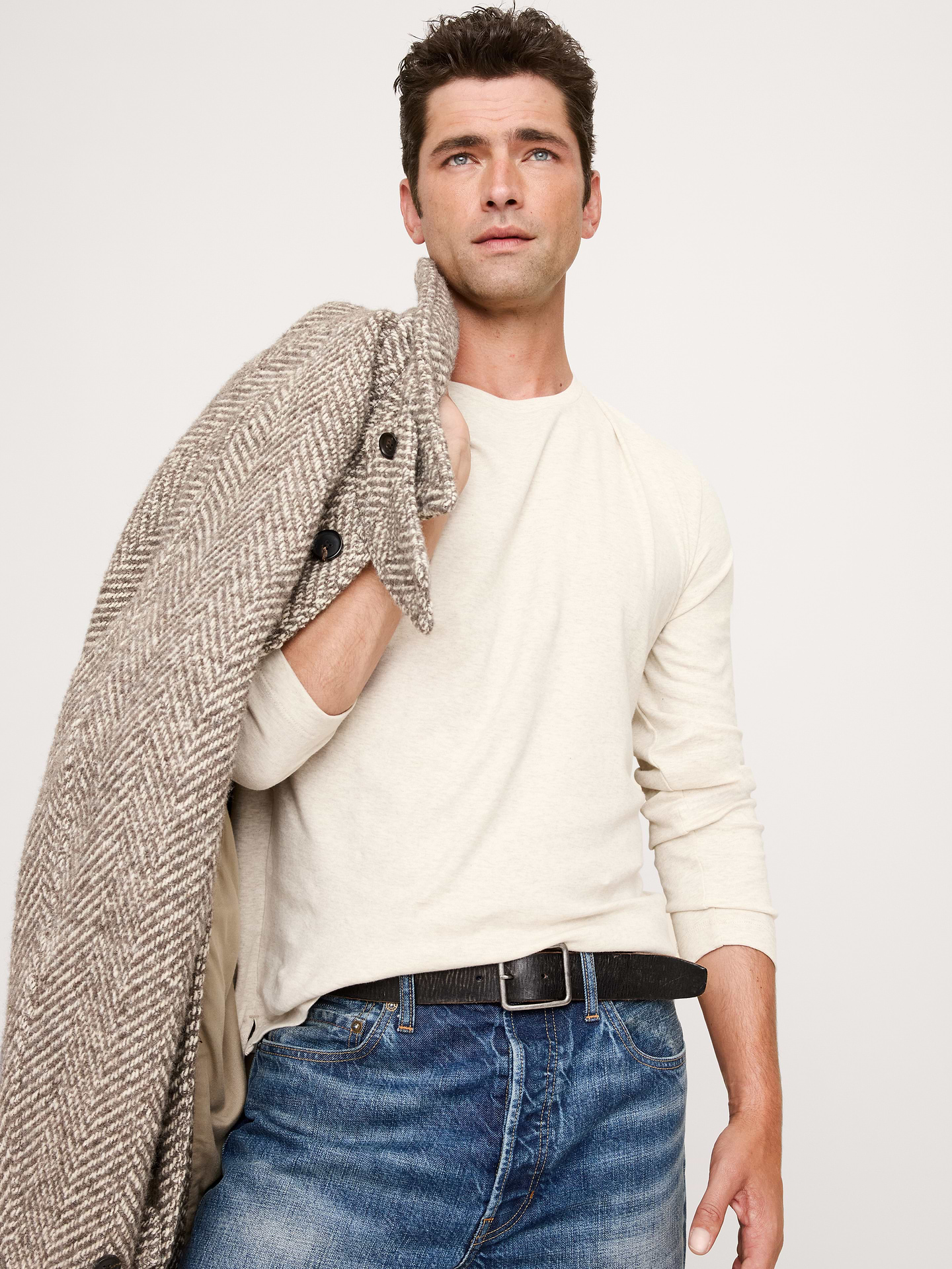 Image number 1 showing, Luxury-Touch Long-Sleeve T-Shirt
