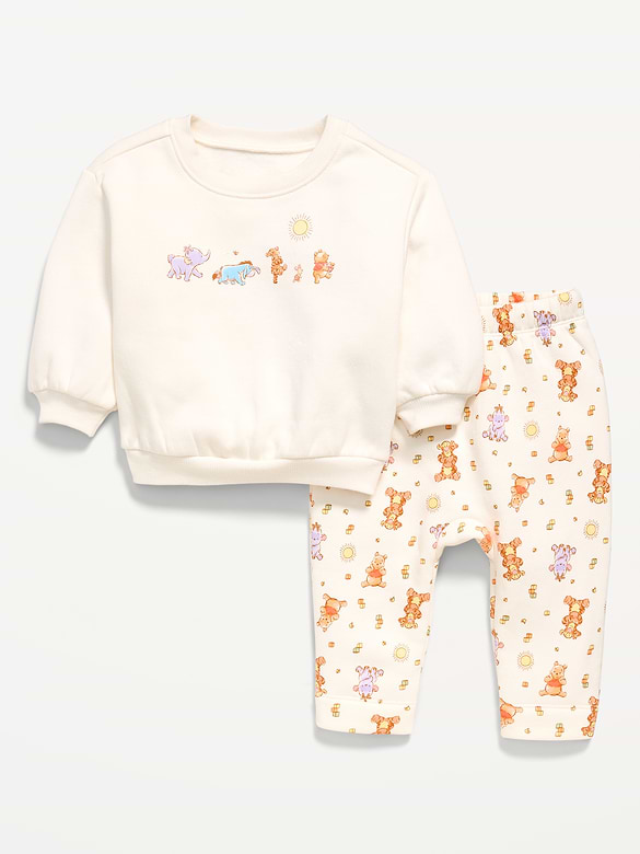 Disney© Crew-Neck Sweatshirt and Sweatpants Set for Baby