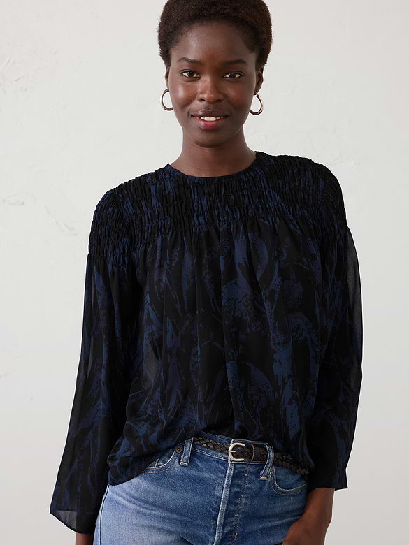 Smocked Yoke Blouse