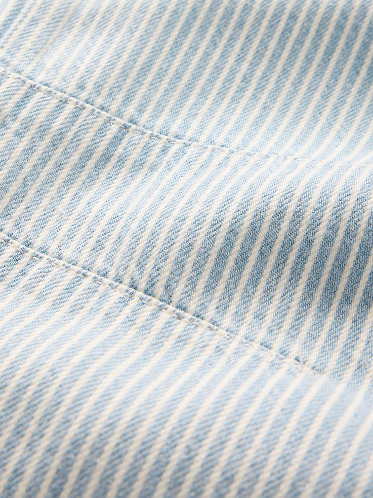 Image number 8 showing, Mid Rise UltraSoft Denim Stripe Easy Horseshoe Jeans