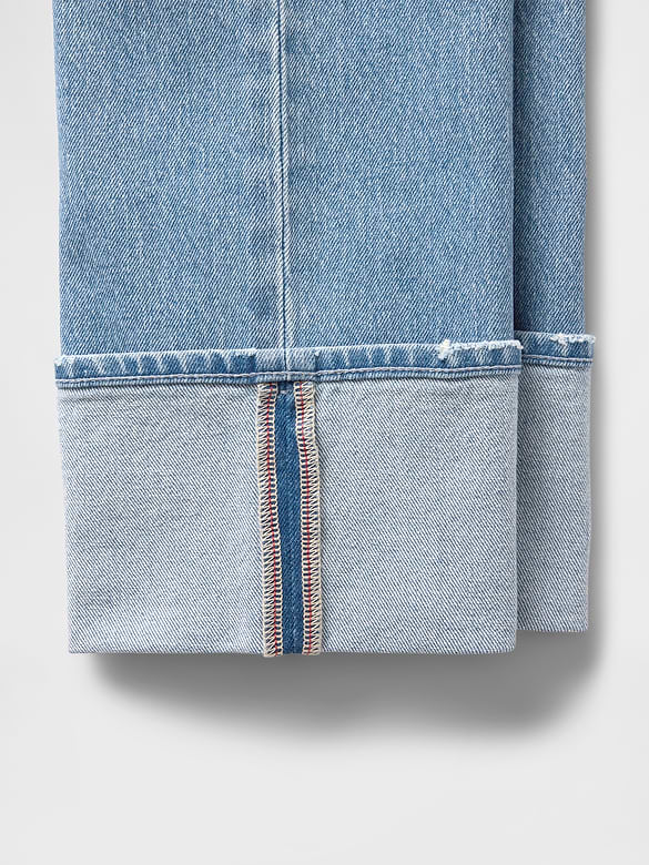 High Rise Cuffed '90s Slim Straight Jeans