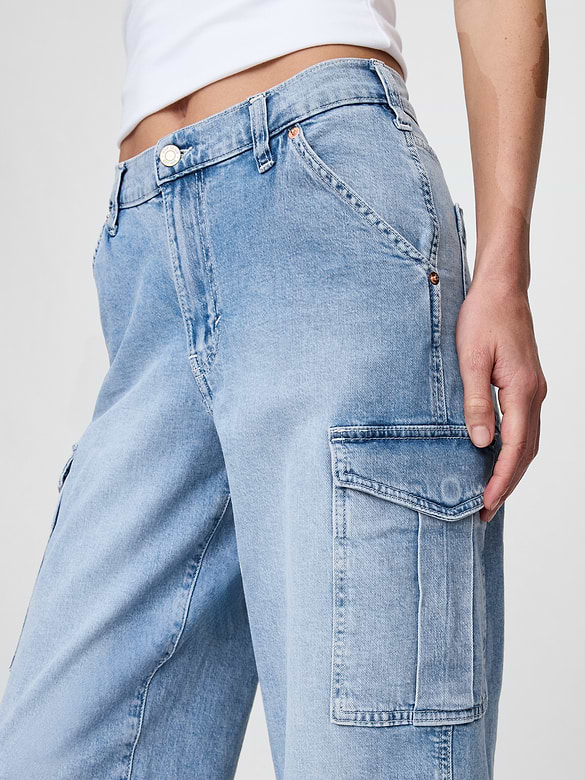 Mid Rise '90s Loose Cargo Jeans