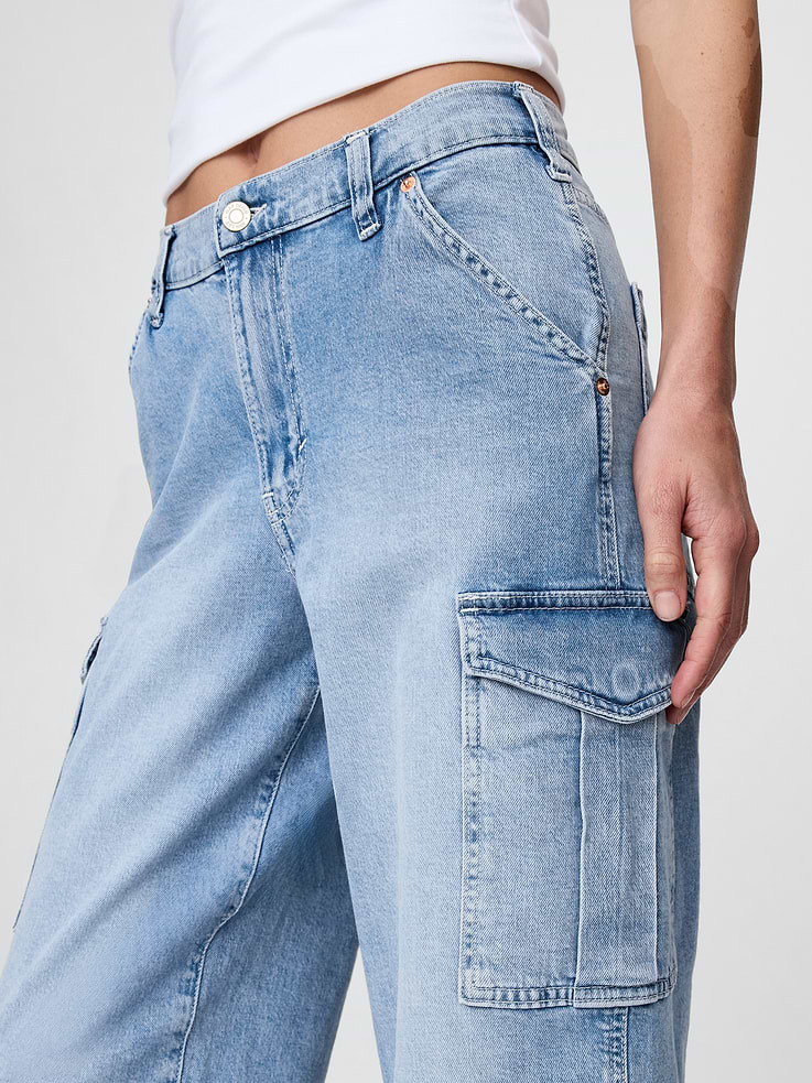 Image number 8 showing, Mid Rise '90s Loose Cargo Jeans