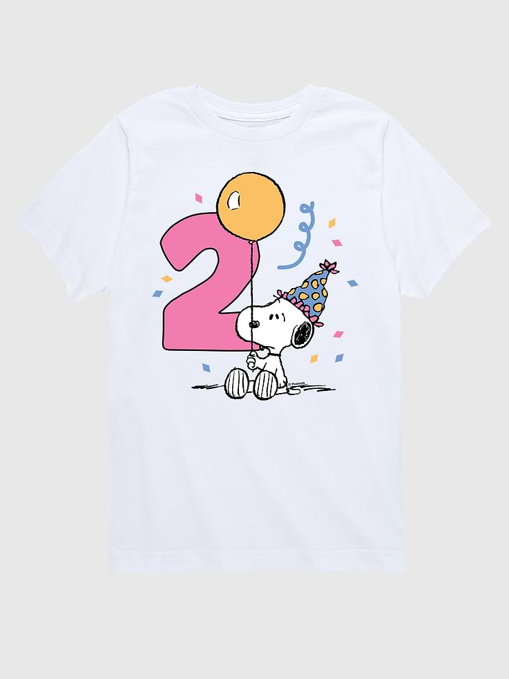 Image number 1 showing, Toddler Peanuts 2nd Birthday Short Sleeve Graphic Tee
