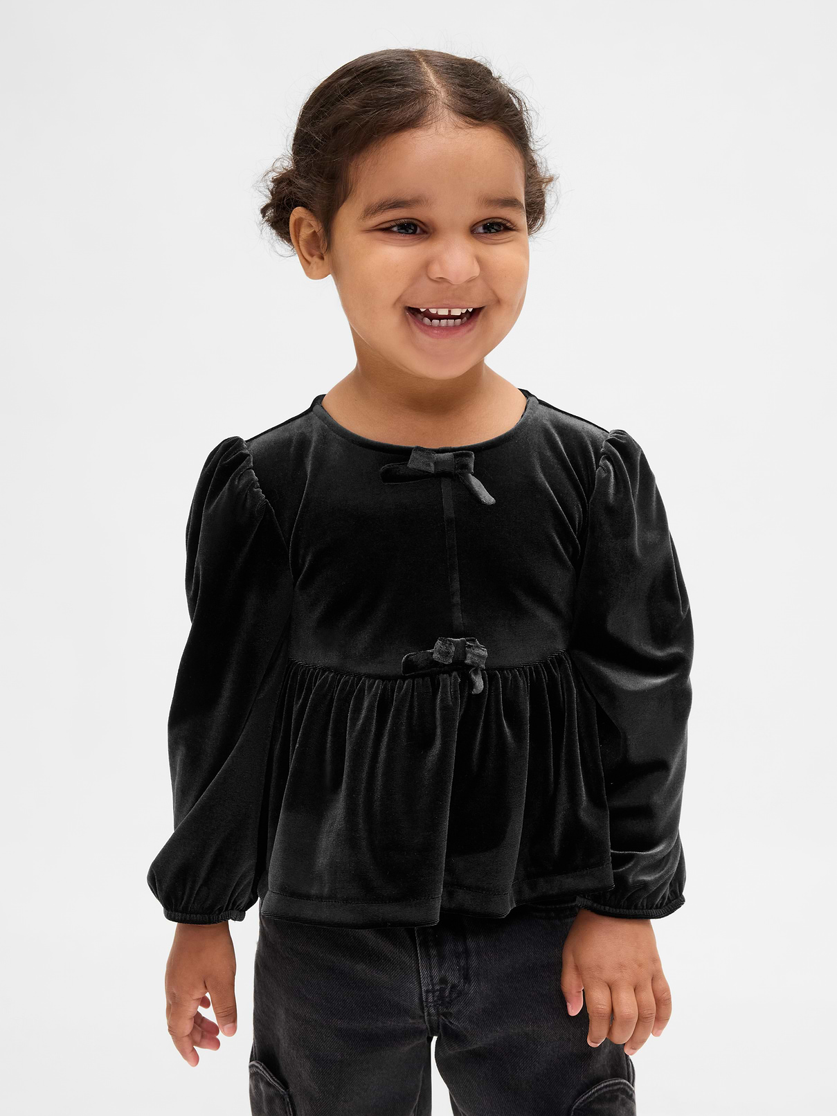 Baby & Toddler Velour Bow Top