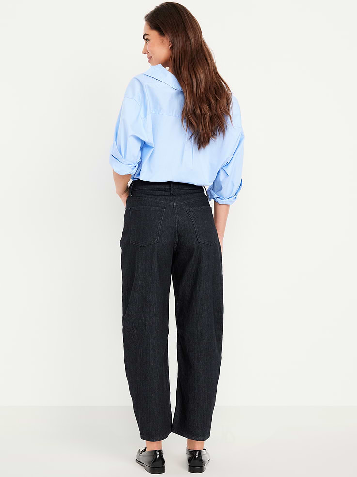 Image number 3 showing, High-Waisted Wow Barrel Ankle Jeans