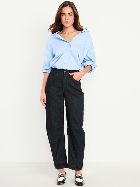 High High-Waisted Wow Barrel Ankle Jeans on clearance at Old Navy — 51% off