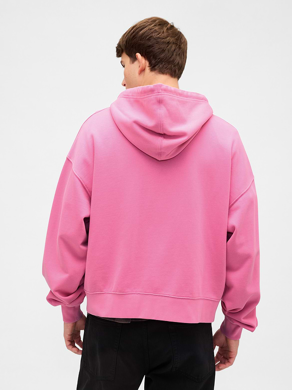 Adult Heavyweight Oversized Crop Zip Hoodie