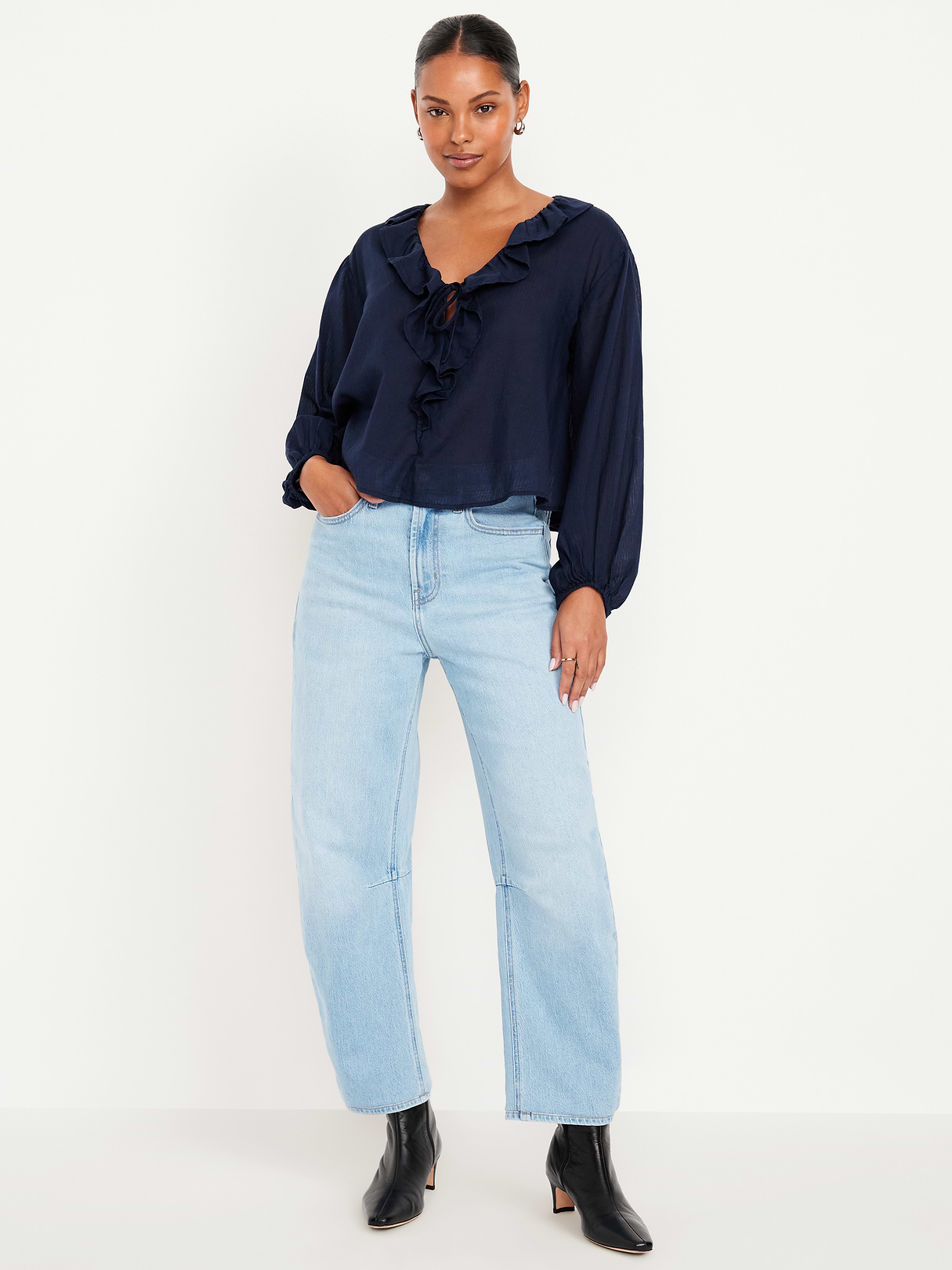 High-Waisted Wow Barrel Ankle Jeans - Summer by Old Navy