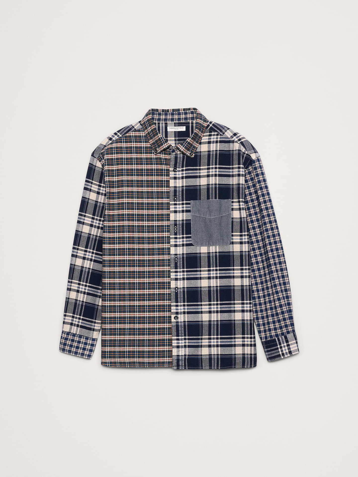 Image 4 of 4, Relaxed-Fit Patchwork Oxford Shirt