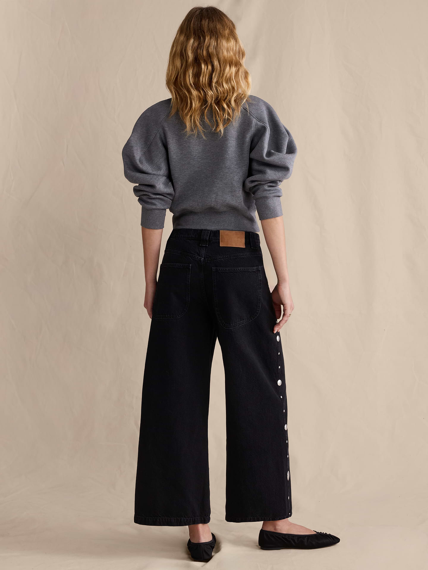 Image number 8 showing, Low-Rise Loose Studded Cropped Jean