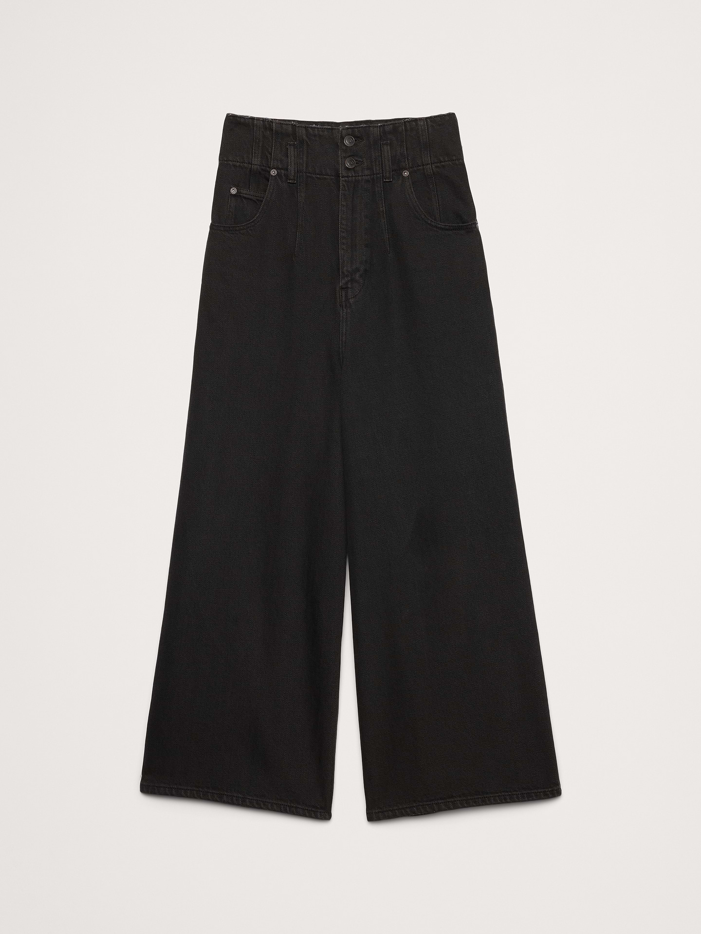 L'image numéro 7 présente Jupe-culotte en denim à taille très haute