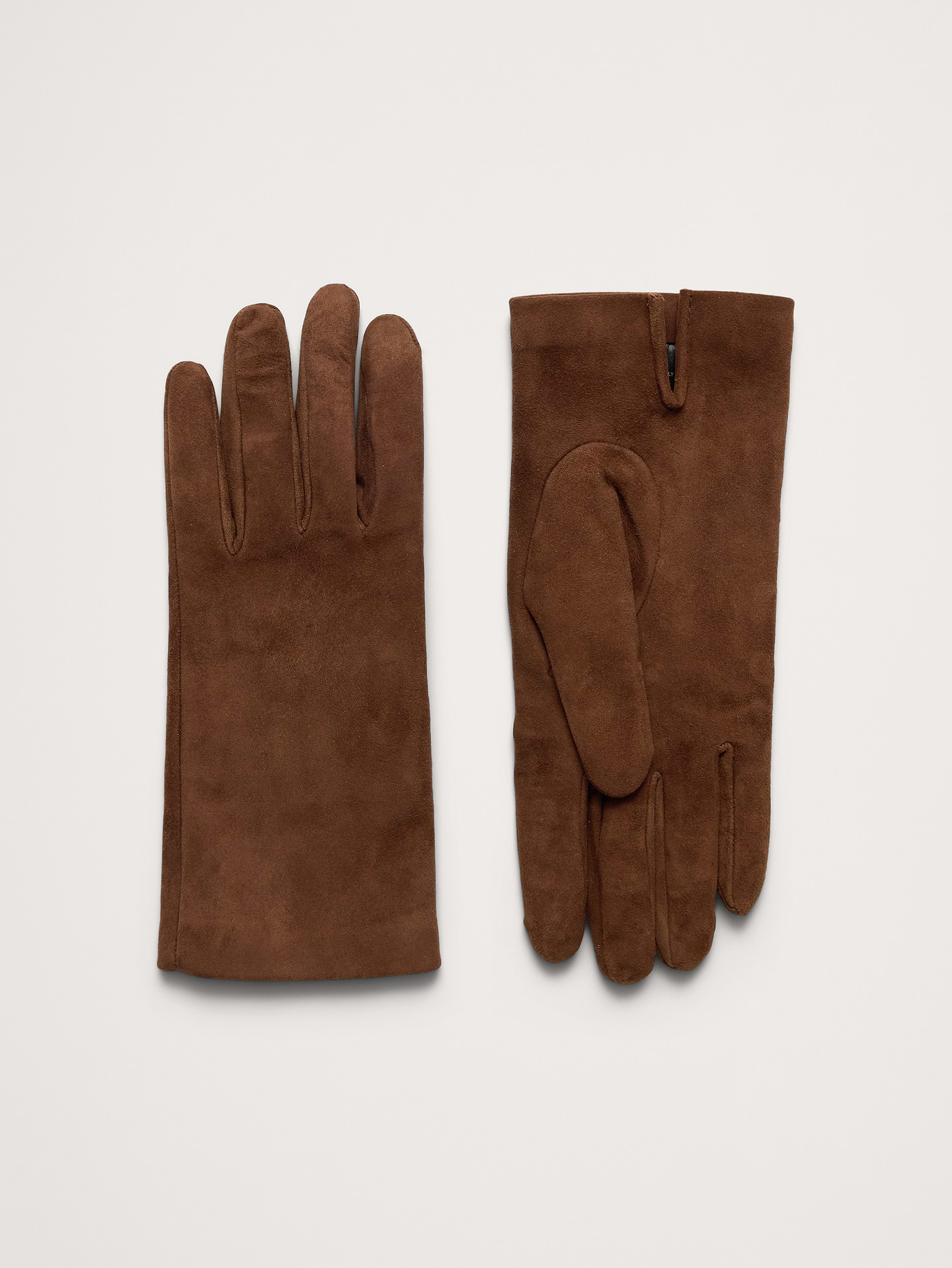 Image number 1 showing, Italian Suede Cashmere-Lined Gloves