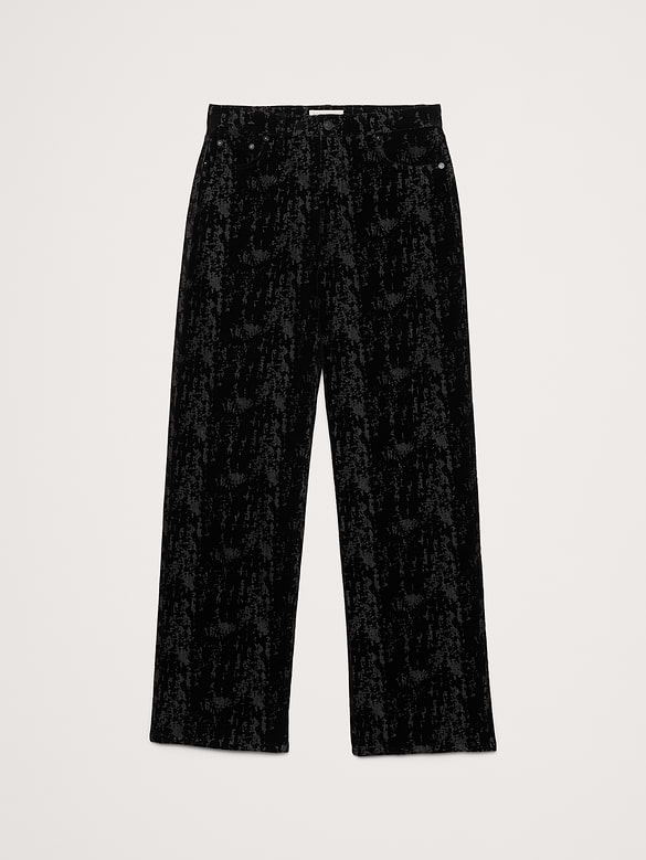Mid-Rise 90S Loose Flocked Jean