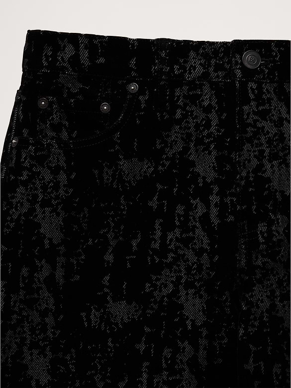 Mid-Rise 90S Loose Flocked Jean
