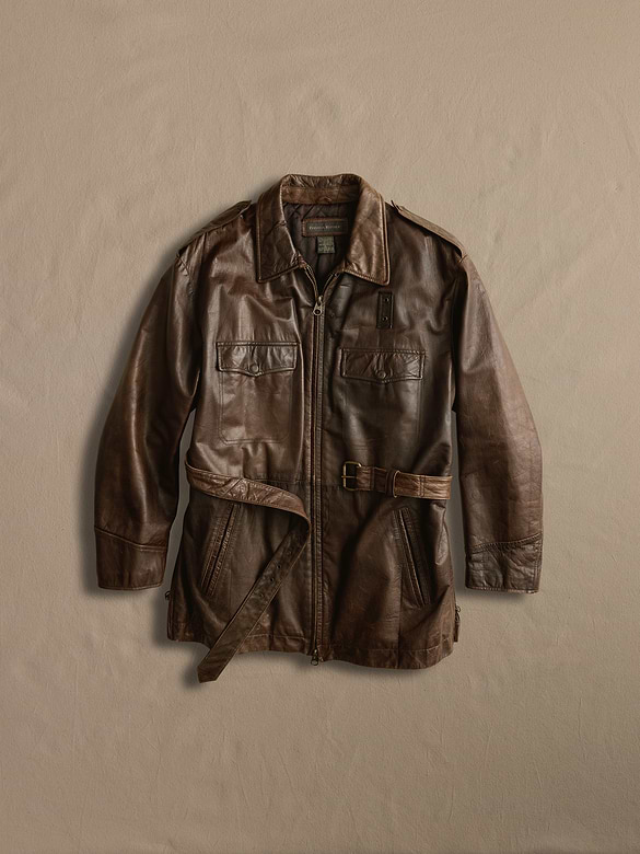 ARCHIVE Brown Leather Jacket size XL