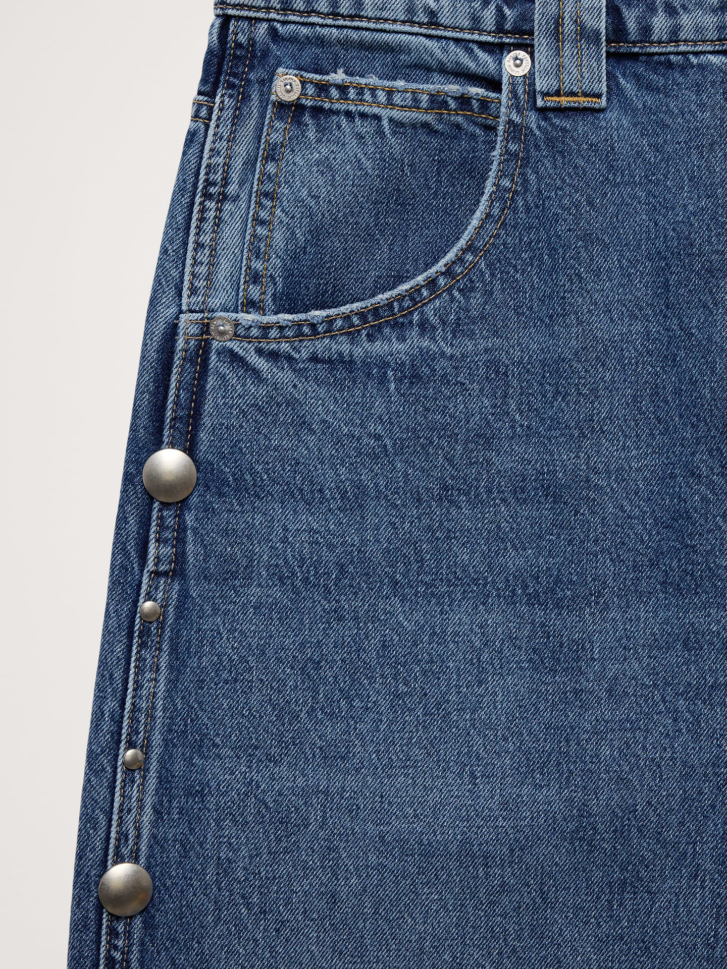 Image number 7 showing, Low-Rise Loose Studded Cropped Jean