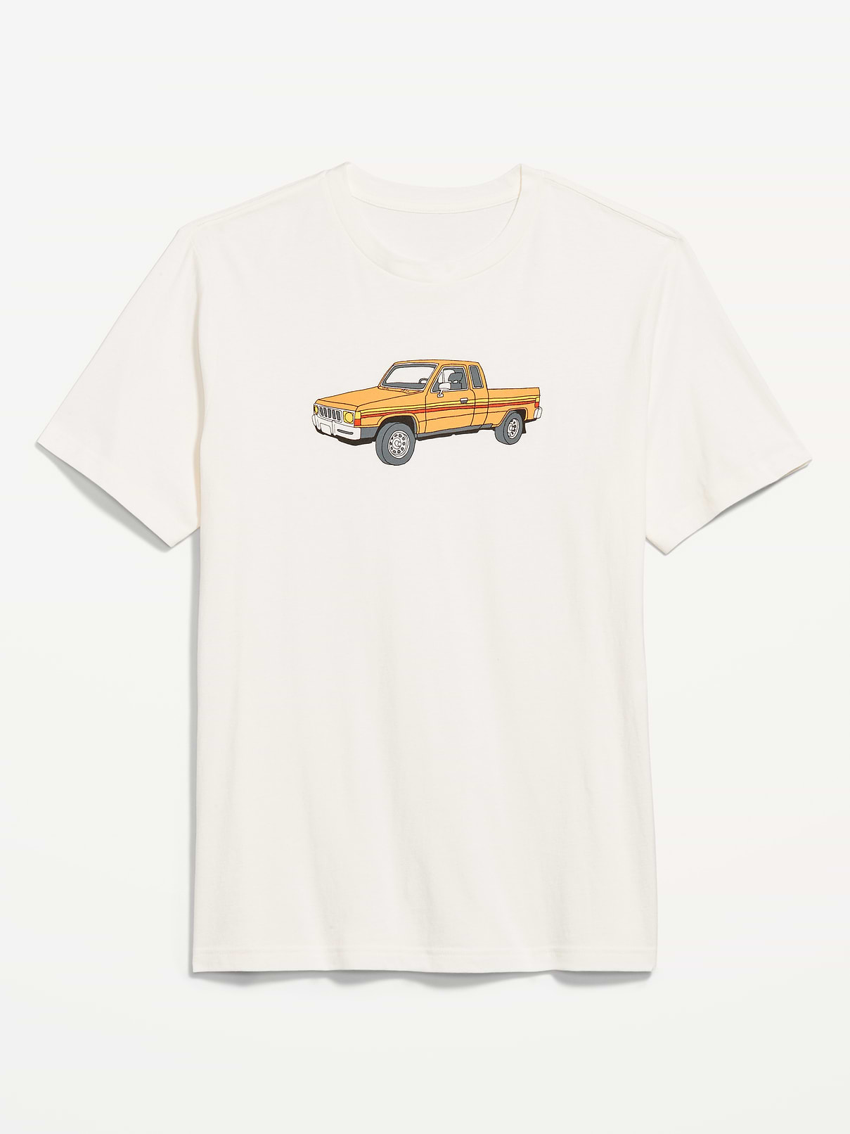 Image 1 of 1, rib-knit crew neck, short sleeves, graphic varies by color, Product #843383