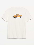 Image 1 of 1, rib-knit crew neck, short sleeves, graphic varies by color, Product #843383
