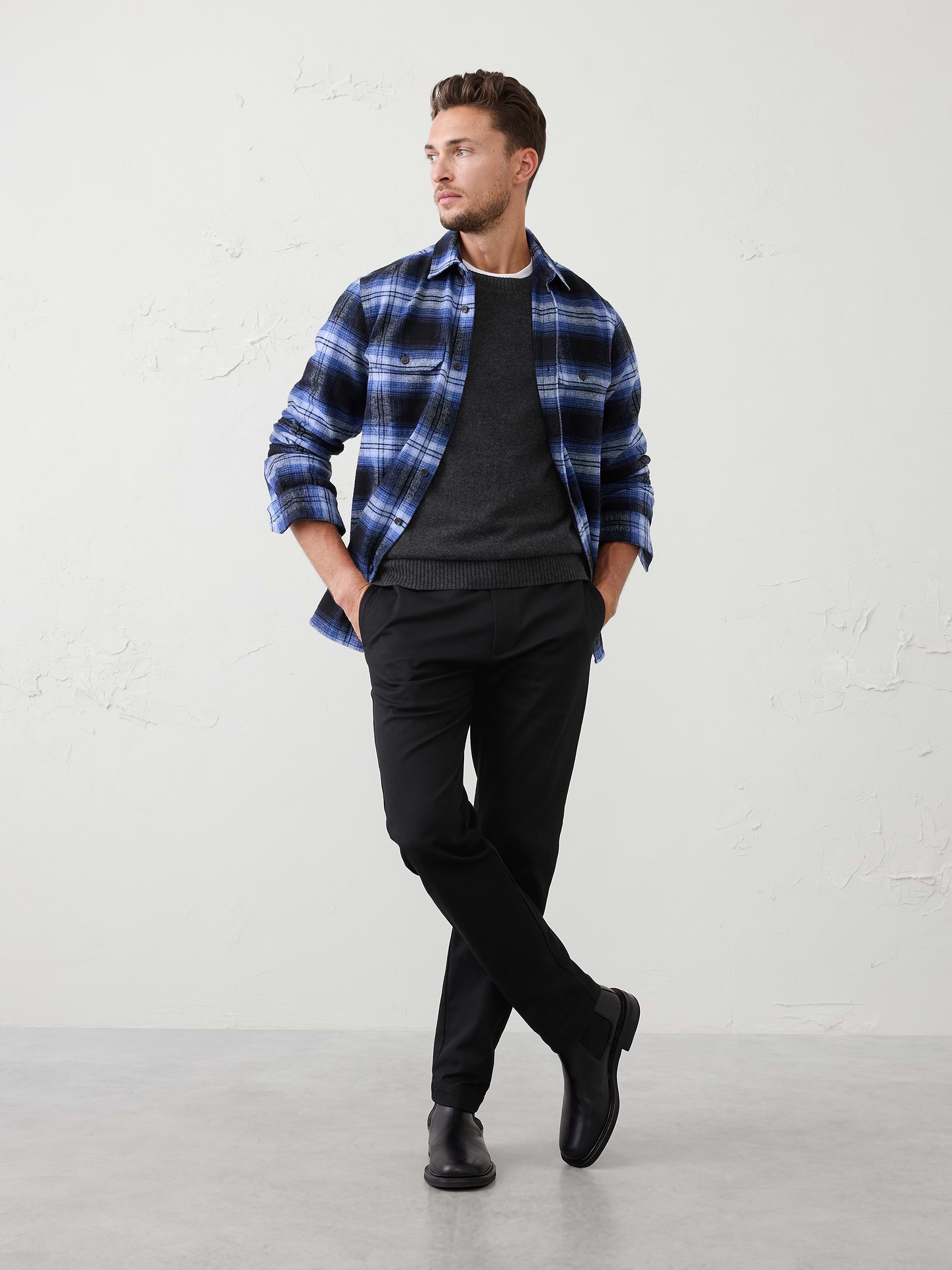 Image number 1 showing, Standard-Fit Heavyweight Flannel Shirt