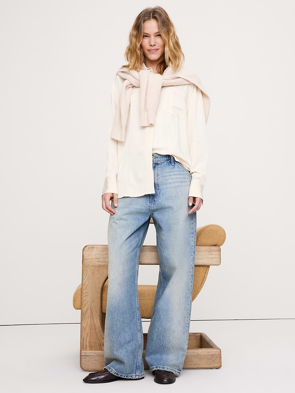 Drapey Button-Back Tunic
